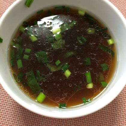 ネギ醤油スープ