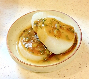 電子レンジで作った簡単味噌だれ【カブ】