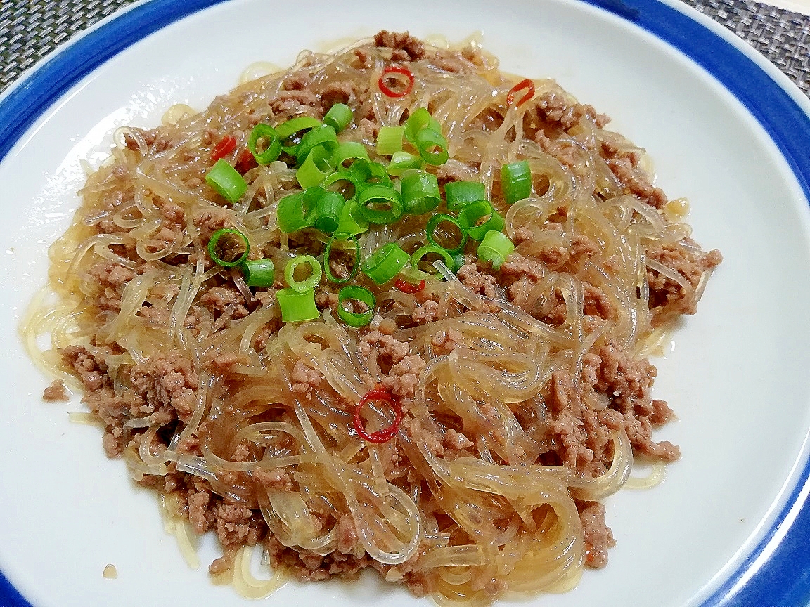 春雨と牛ミンチの甘辛煮