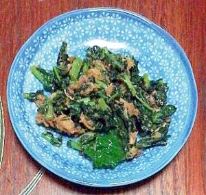 ツナと大根の葉の炒めもの