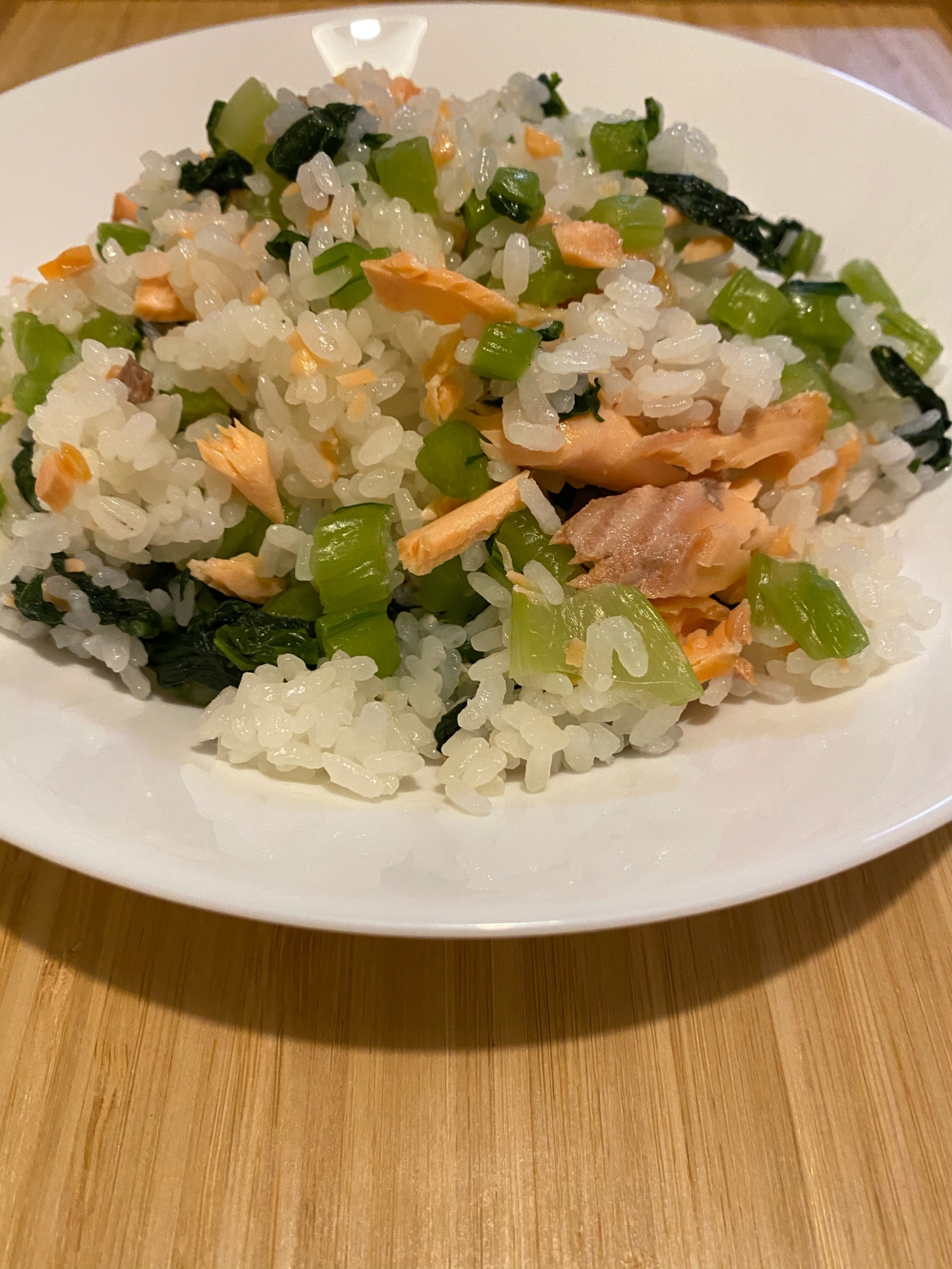 簡単！鮭と野沢菜の混ぜご飯