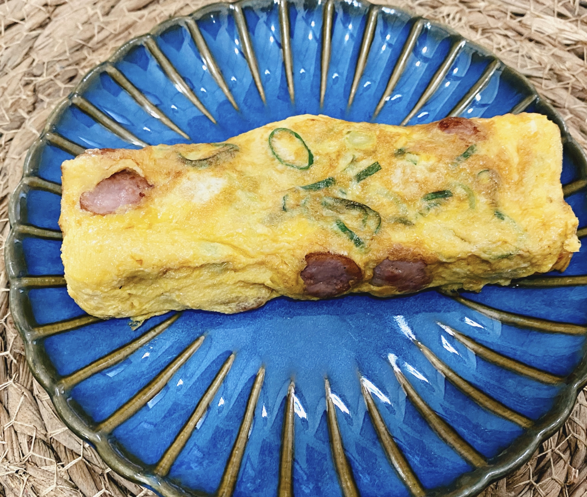 ⋆₊˚⊹ウインナーとネギの卵焼き⊹˚₊⋆