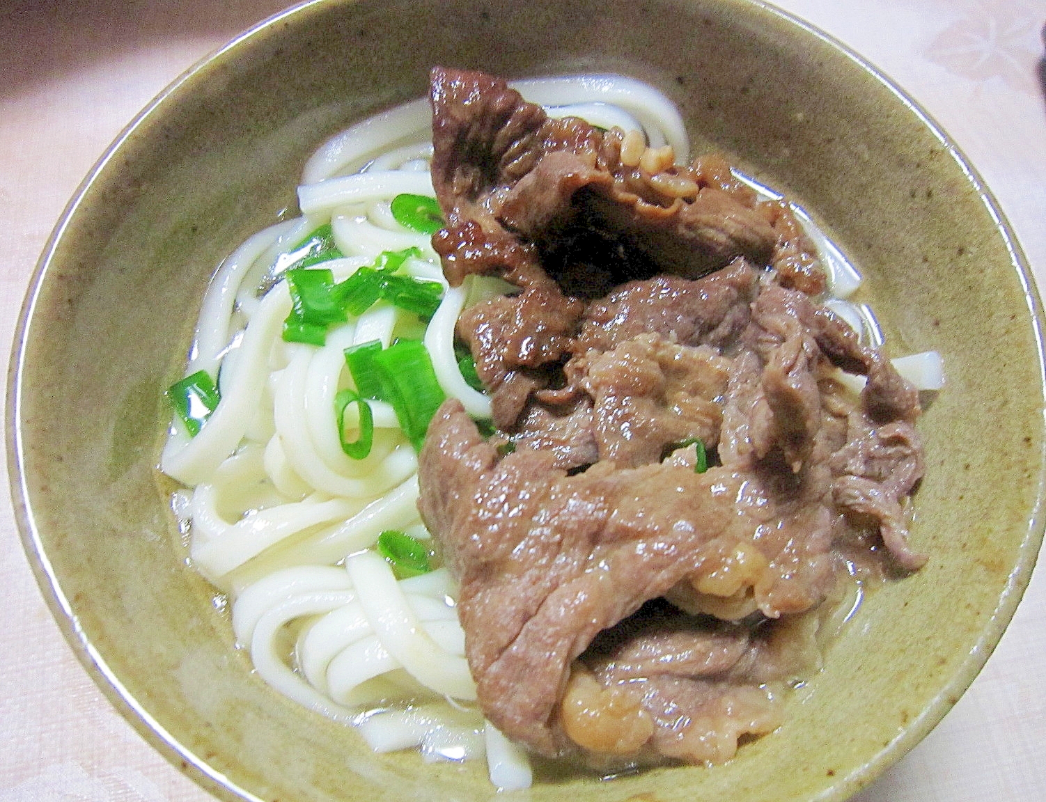 簡単肉うどん