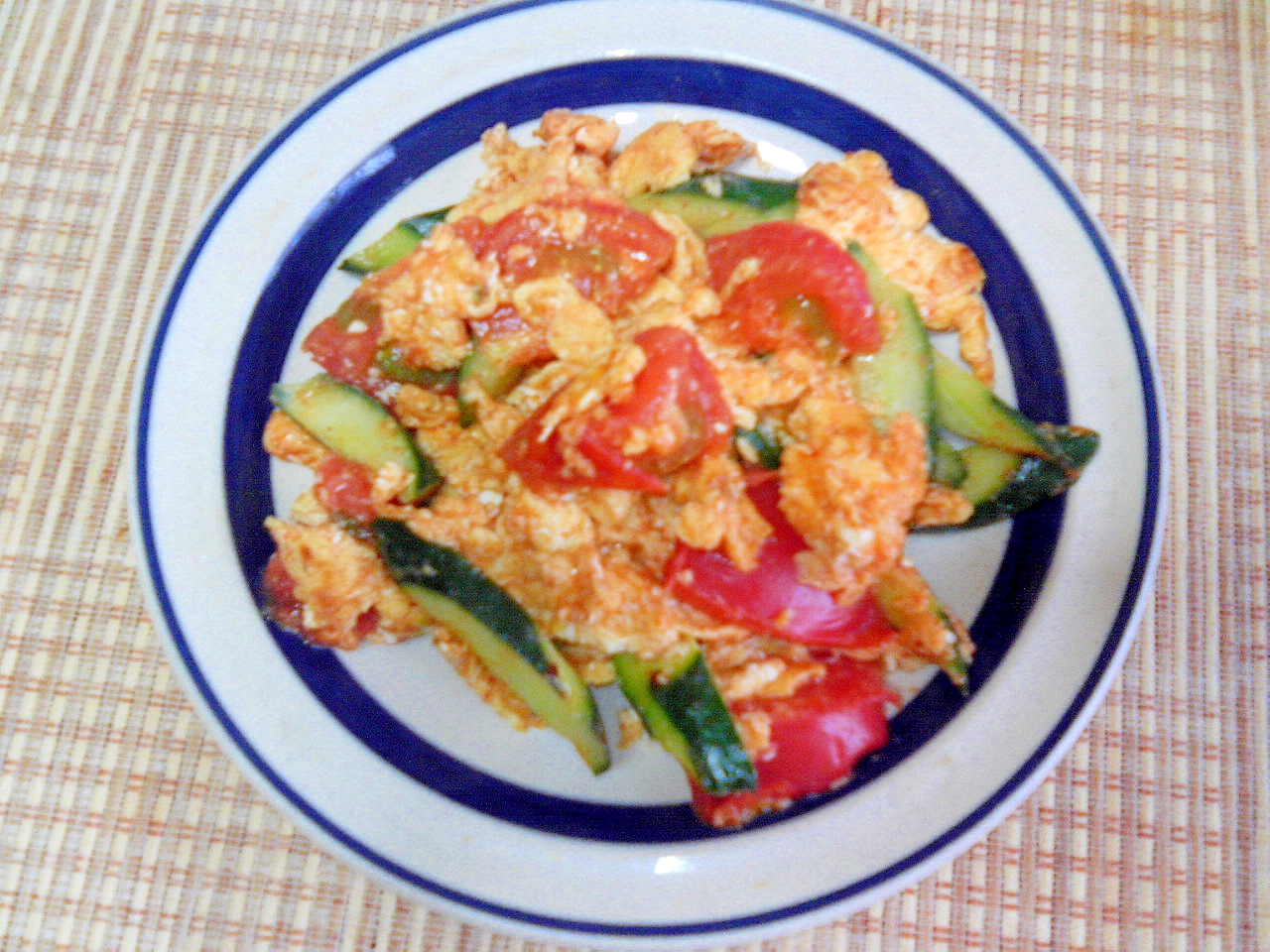 夏野菜❤胡瓜とトマトのキムチ炒め