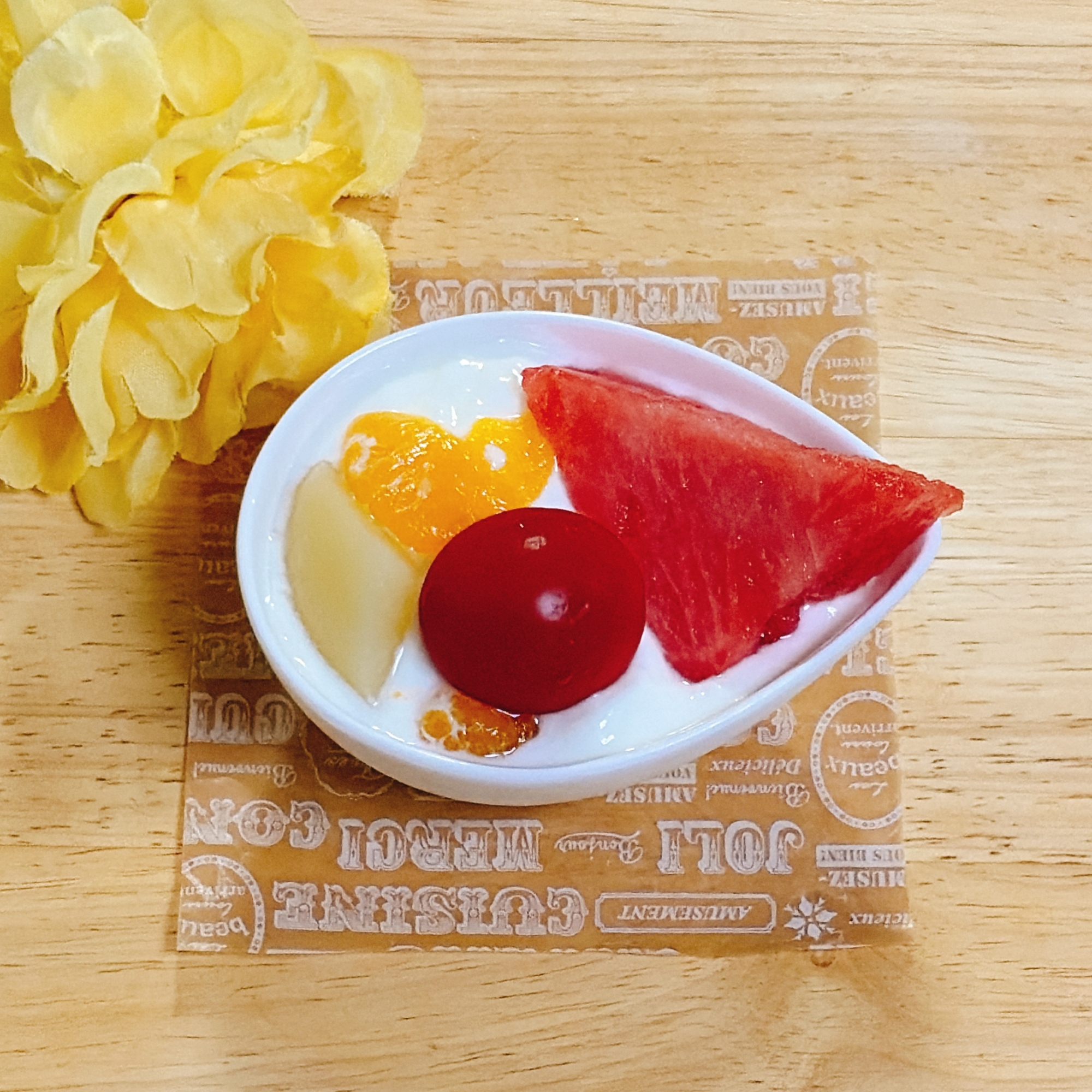 ミニトマトスイカヨーグルト