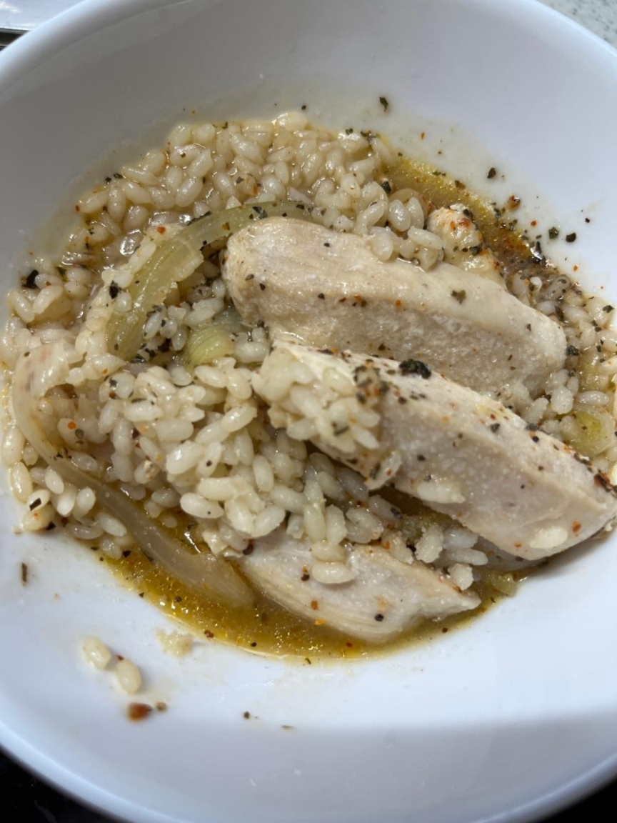 鶏肉バジルリゾット