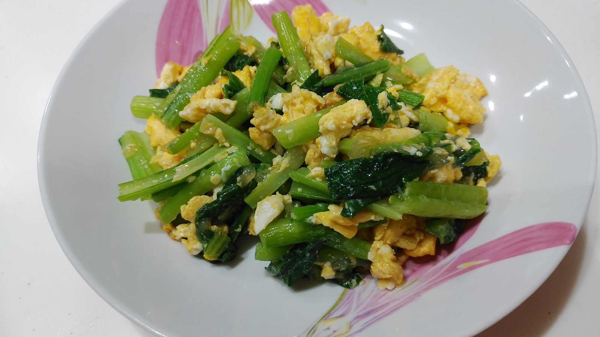 小松菜と卵のササッと炒め