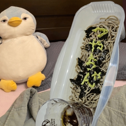 電子レンジで★ランチにざるそば