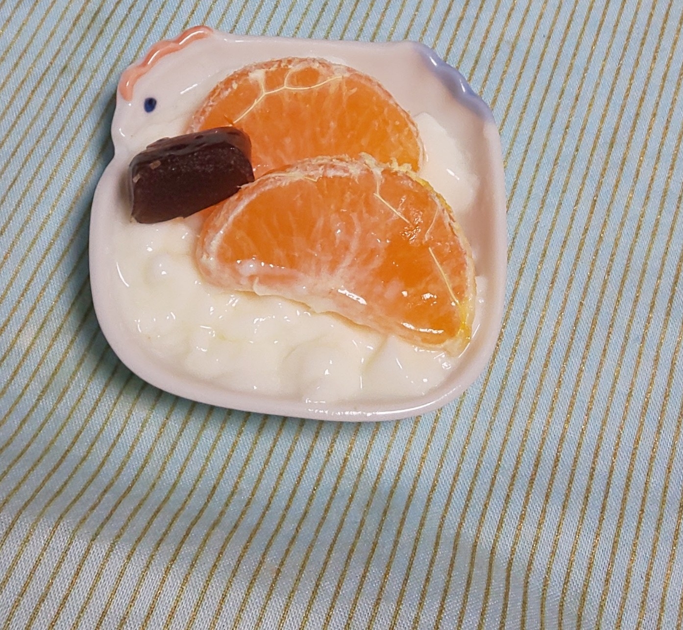 みかんと羊羮のヨーグルト