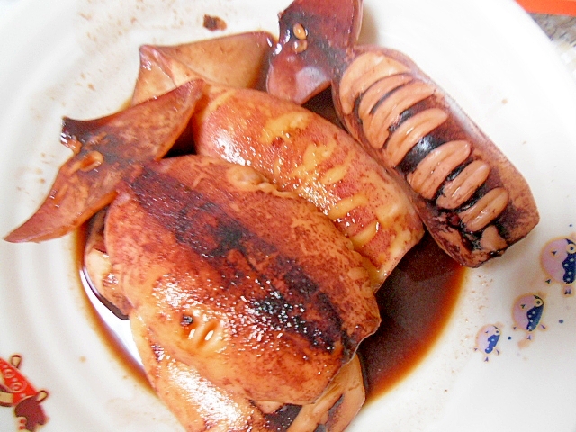 やわらかイカの照り焼き　フライパンおかず