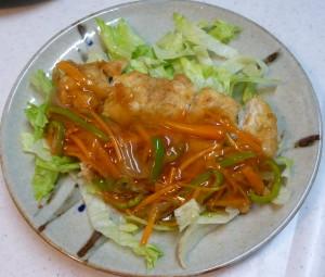 チキン南蛮・野菜入り甘酢掛け