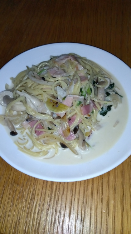 簡単美味♡クリームスープパスタ