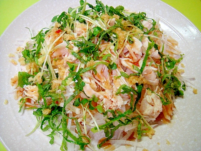 ササミと大根大葉生姜のサラダ レシピ 作り方 By Mint74 楽天レシピ