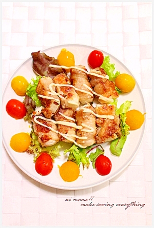 外はカリっ!中はふわふわ!はんぺんの豚肉巻き