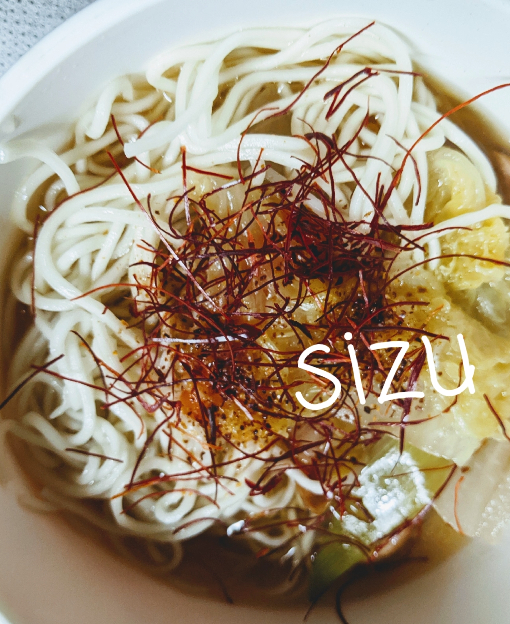 ピリ辛な温麺
