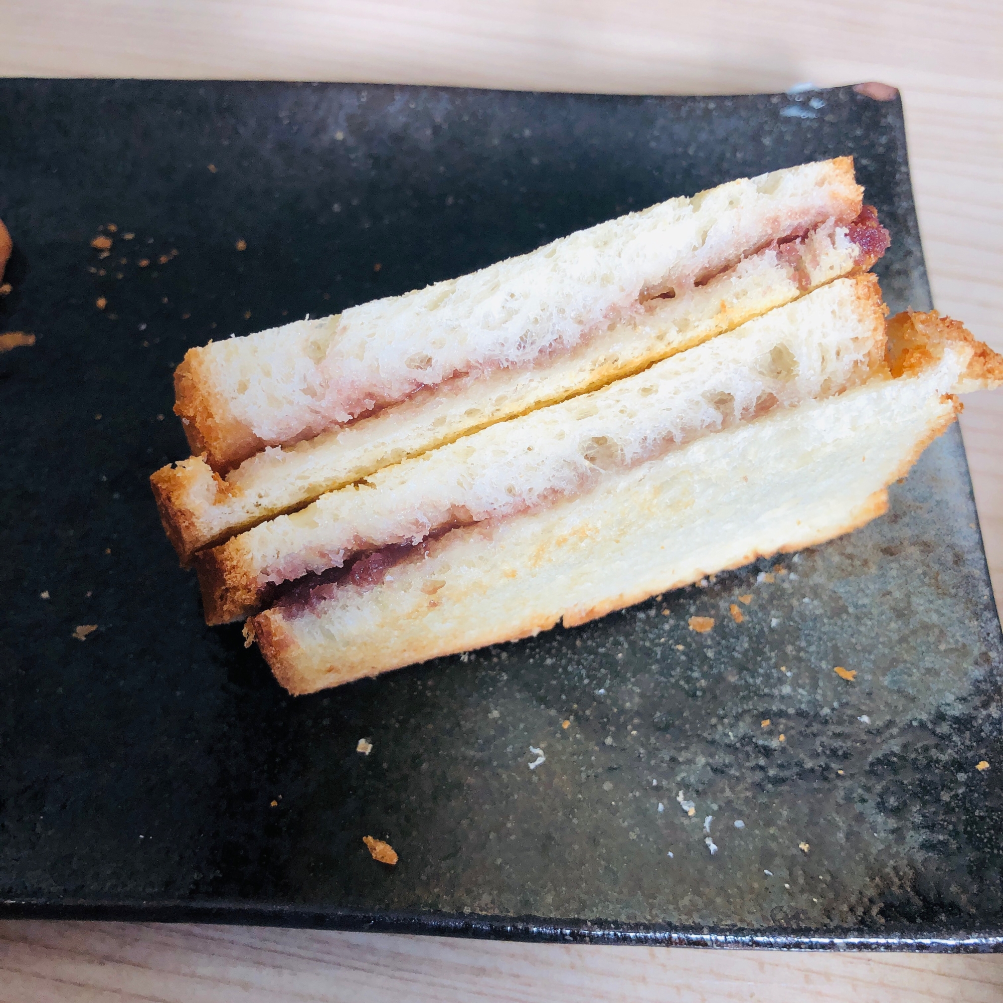 こし餡バターのホットサンド