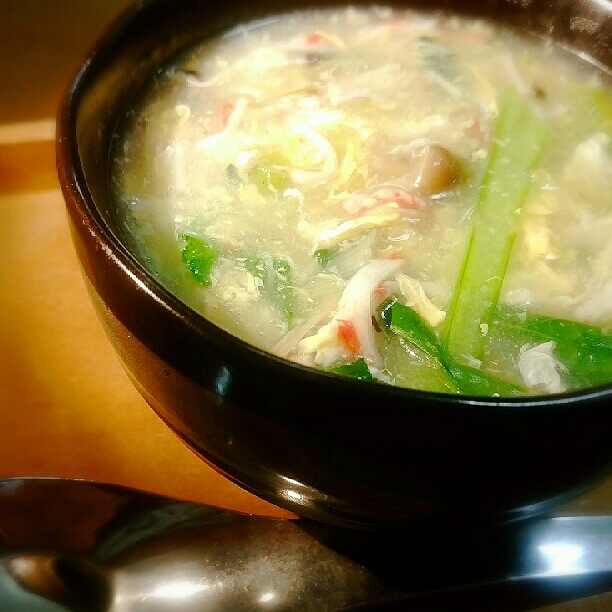 野菜たっぷり！ふんわり卵の中華スープ☆
