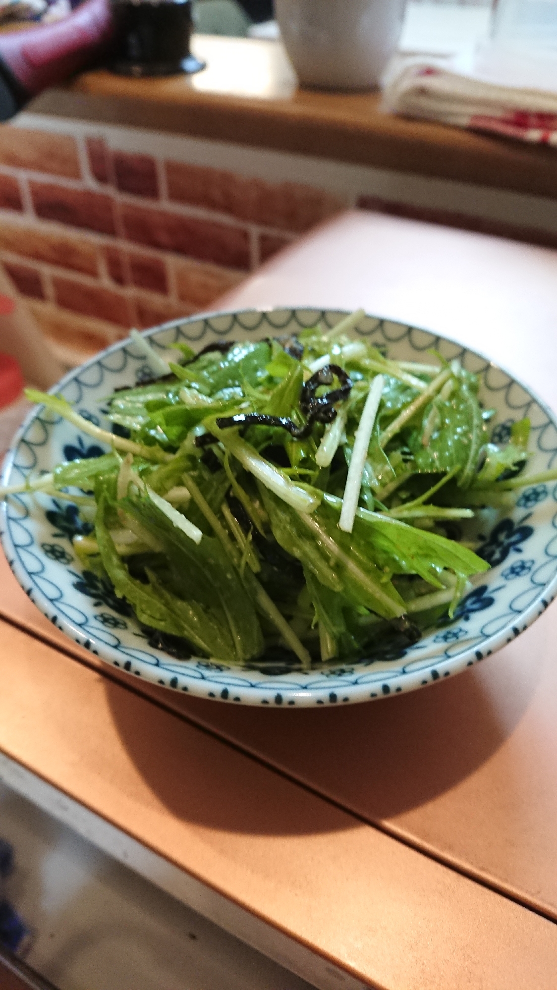 水菜と塩こんぶのナムル♡