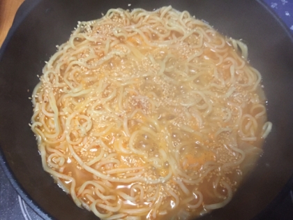 鍋の〆に！キムたまラーメン