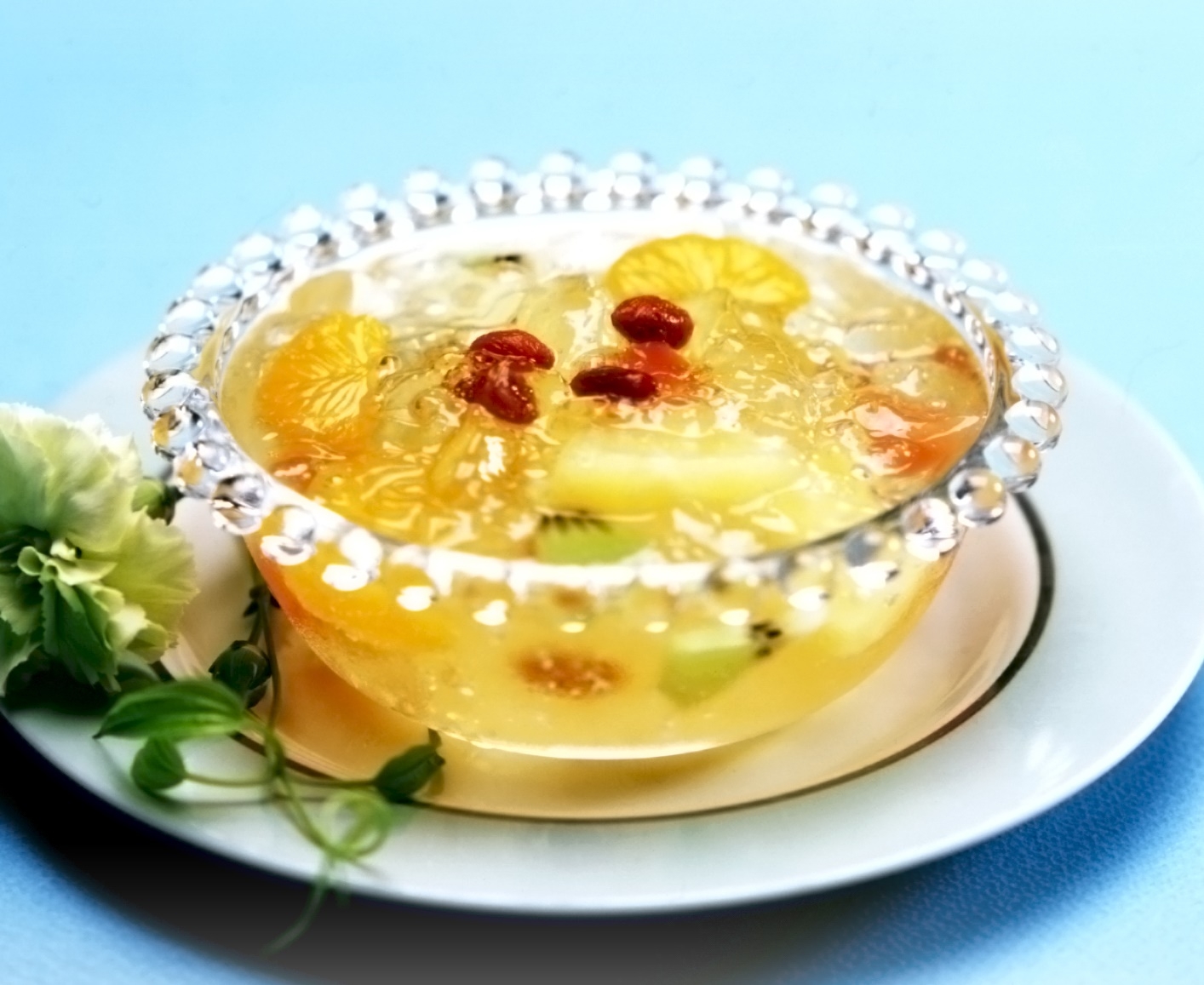 キラキラ涼しげ♪マシュマロフルーツゼリー