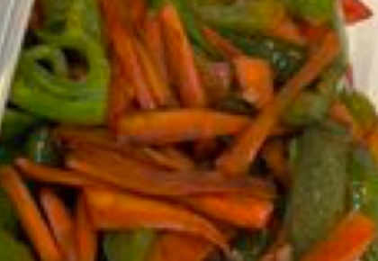 ピーマンと人参の白だしきんぴら