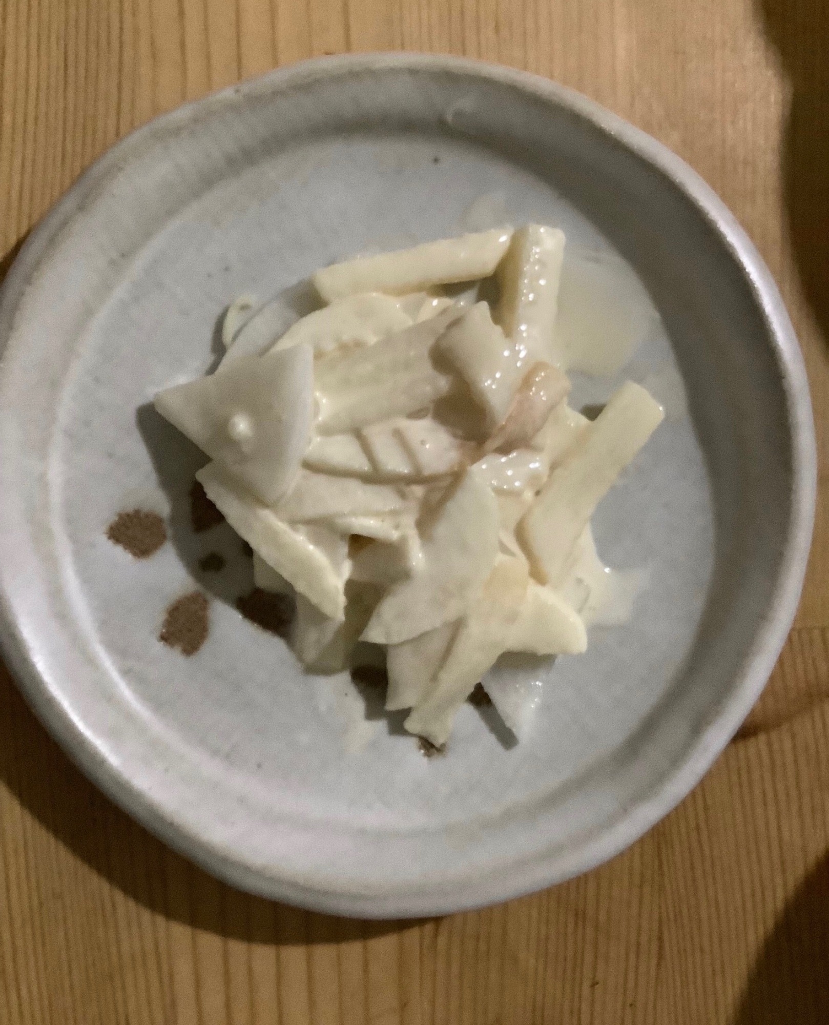 大根と長芋とみょうがの醤油マヨ和え♪