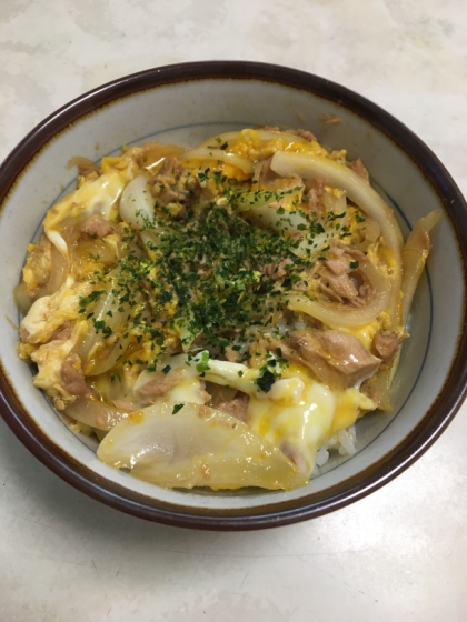 ツナ缶で丼を作れました。ツナ缶さえあれば簡単に作れます。あおさを使うのが新鮮な感じがしました。美味しくいただきます。