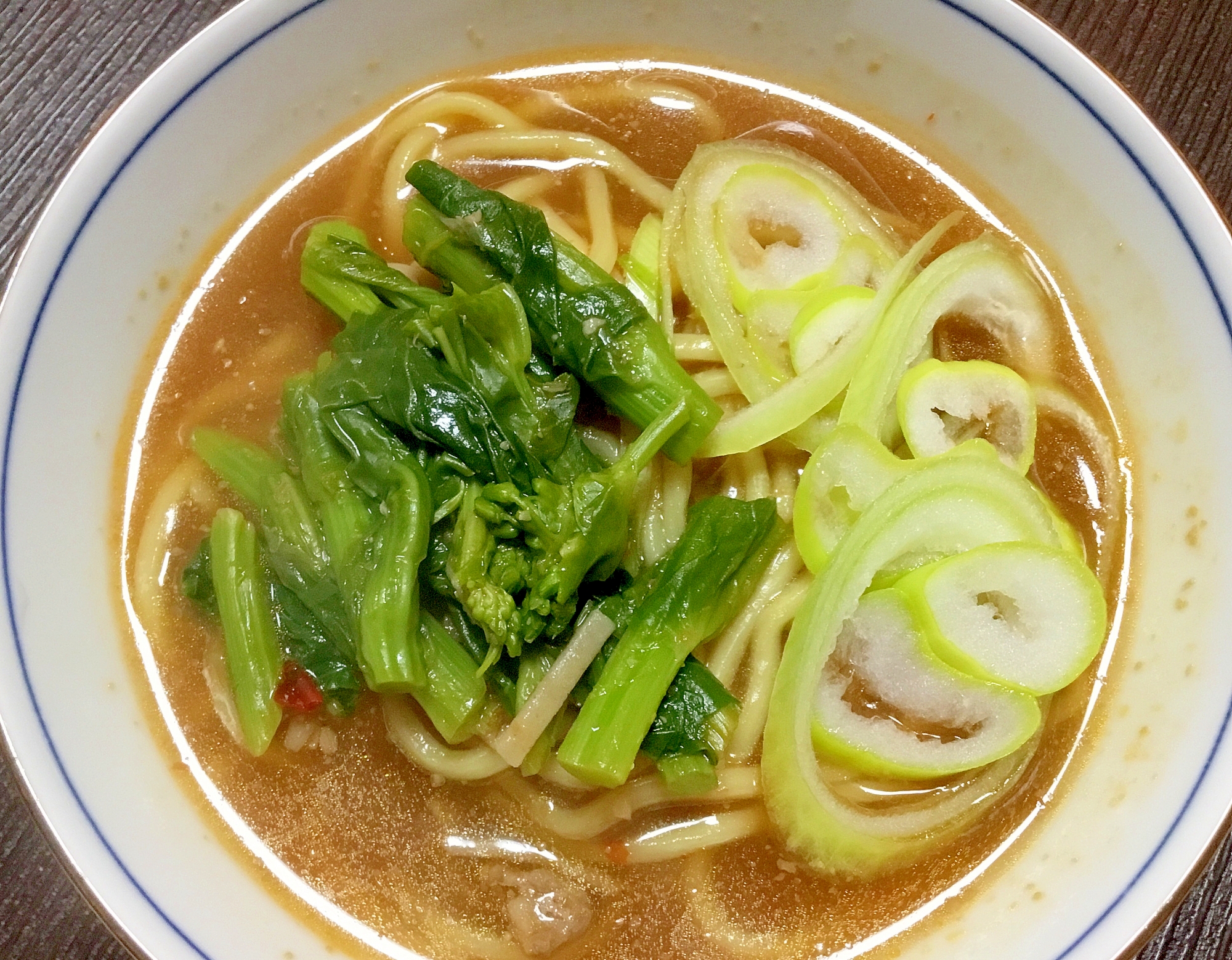 菜の花のピリ辛味噌ラーメン