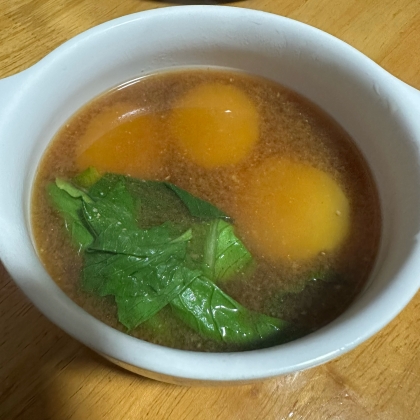 じゃがいもと小松菜の味噌汁