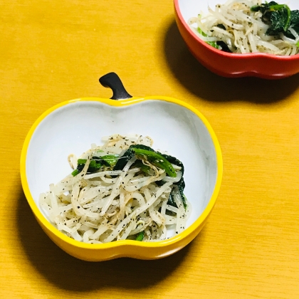 レンジで簡単☆もやしとほうれん草のナムル