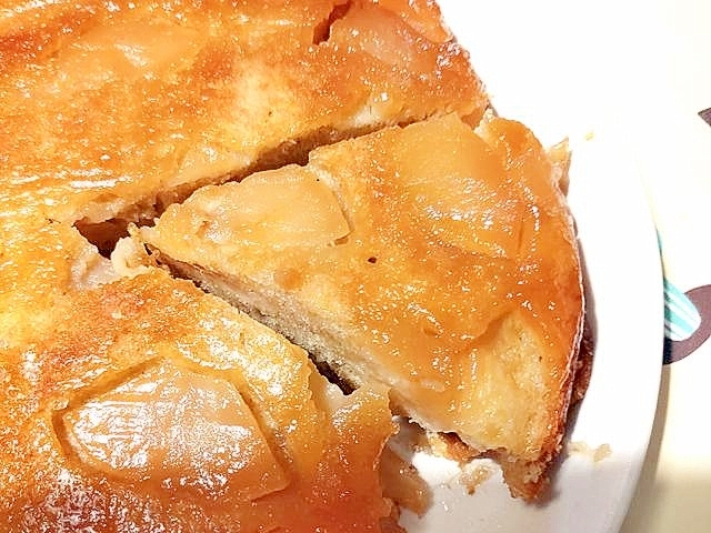 デコケーキ型で!スティッキーアップルスポンジプリン