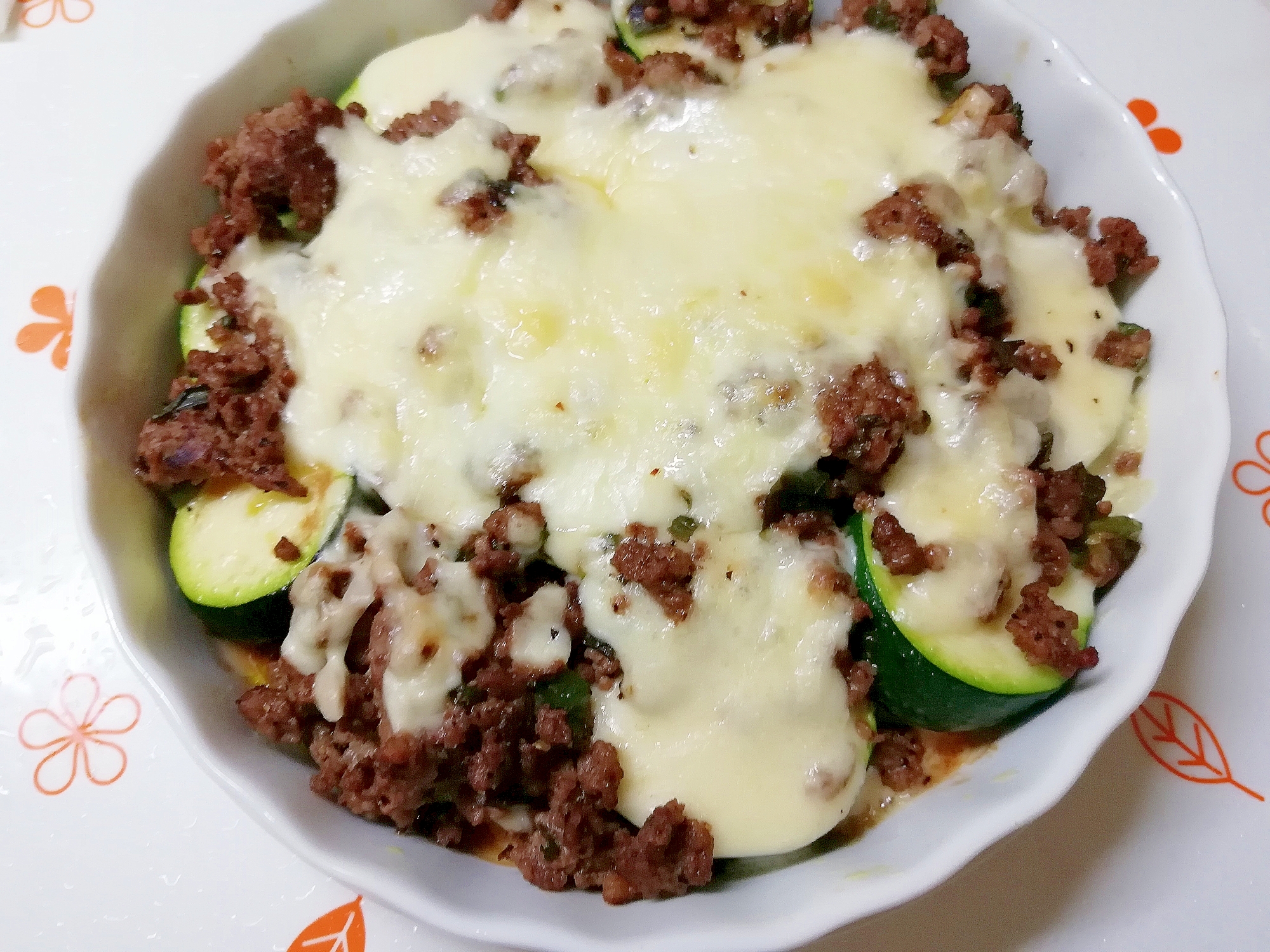 チーズたっぷり ズッキーニと挽き肉のトースター焼き レシピ 作り方 By さとママ3645 楽天レシピ