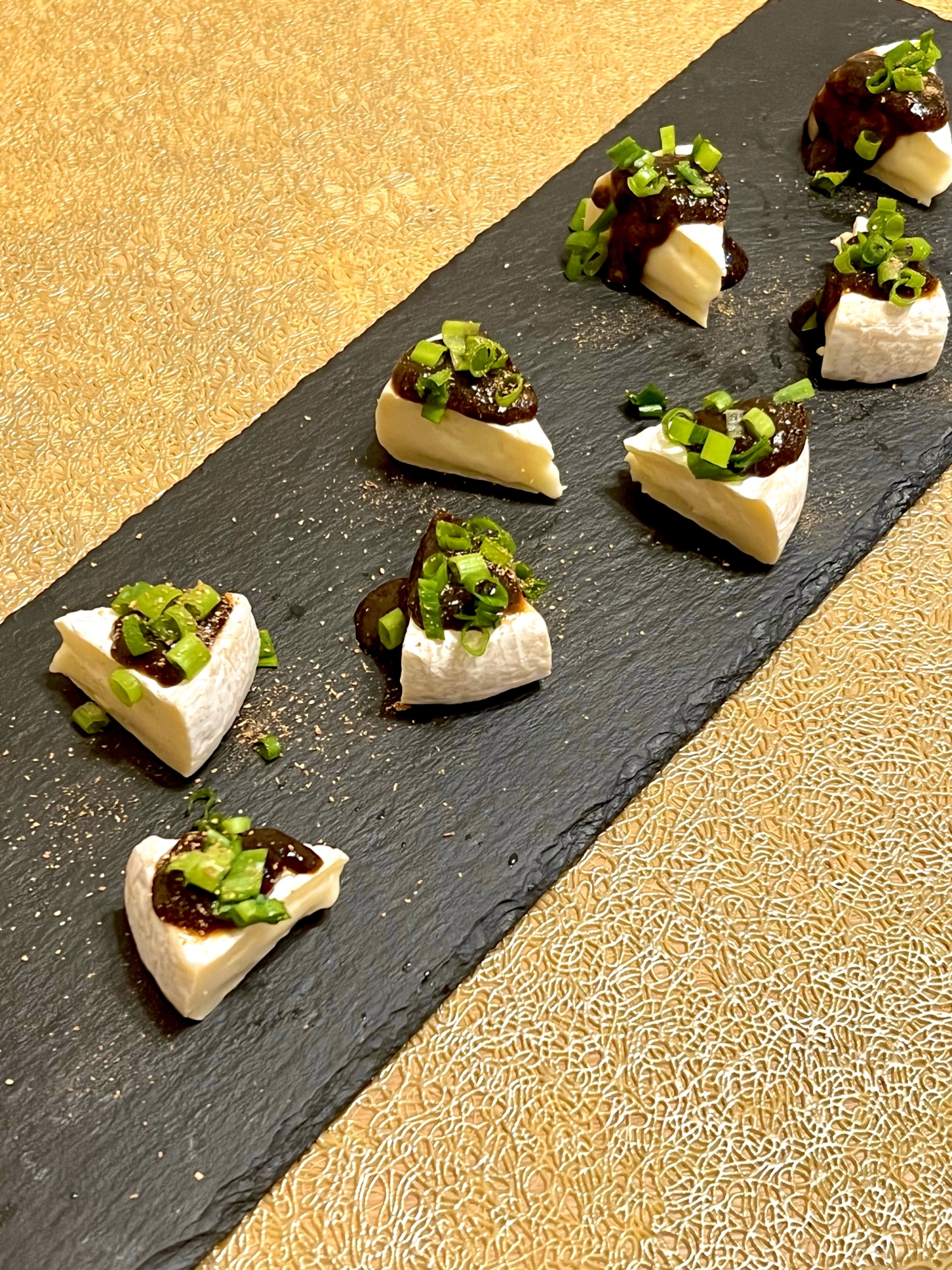 危険!カマンベールチーズの海苔佃煮&柚子胡椒がけ