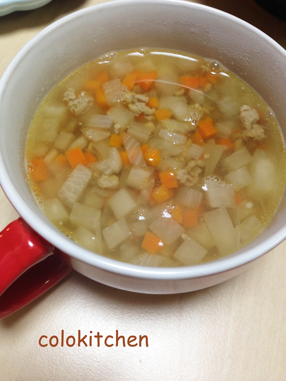 豚ひき肉とみじん切り野菜のコンソメスープ レシピ 作り方 By Colokitchen 楽天レシピ 豚ひき肉とみじん切り野菜のコンソメスープ レシピ 作り方 By Colokitchen 楽天レシピ