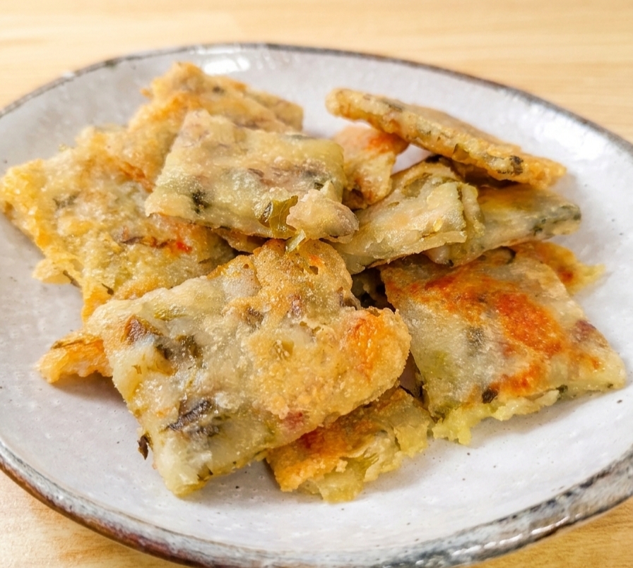 カリカリもっちり【高菜チーズのチヂミ】