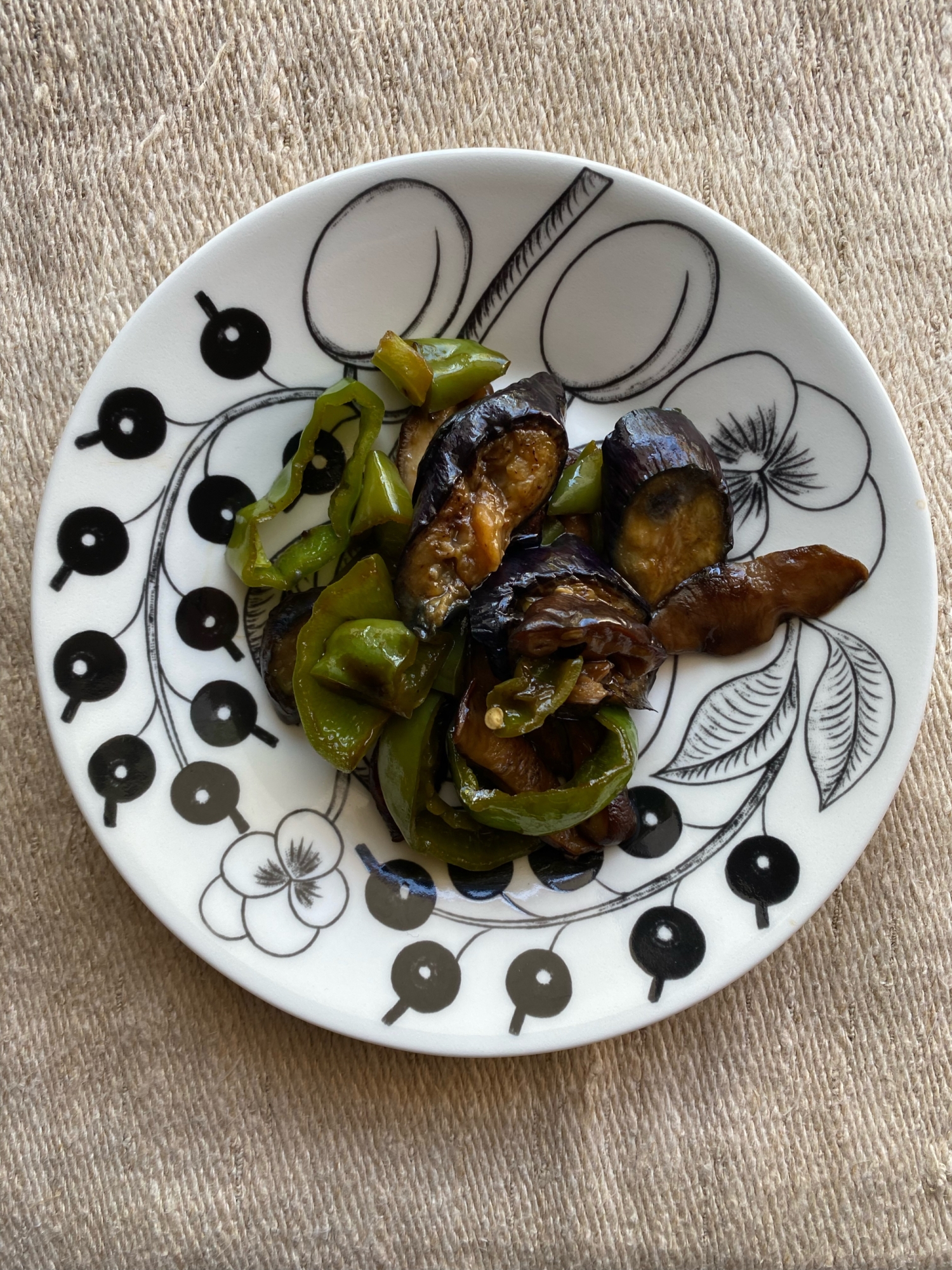 茄子とピーマンと椎茸のオイスターソース