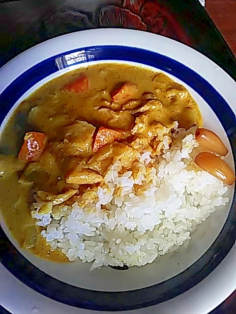 最後に隠し味入りカレー