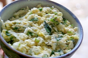 白菜とこごみの豆腐糀サラダ