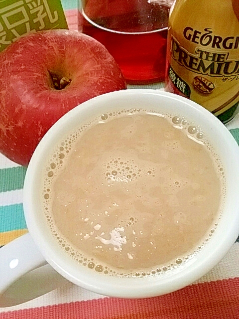 ホッと☆酒粕入りりんごローズヒップソイカフェオレ♪