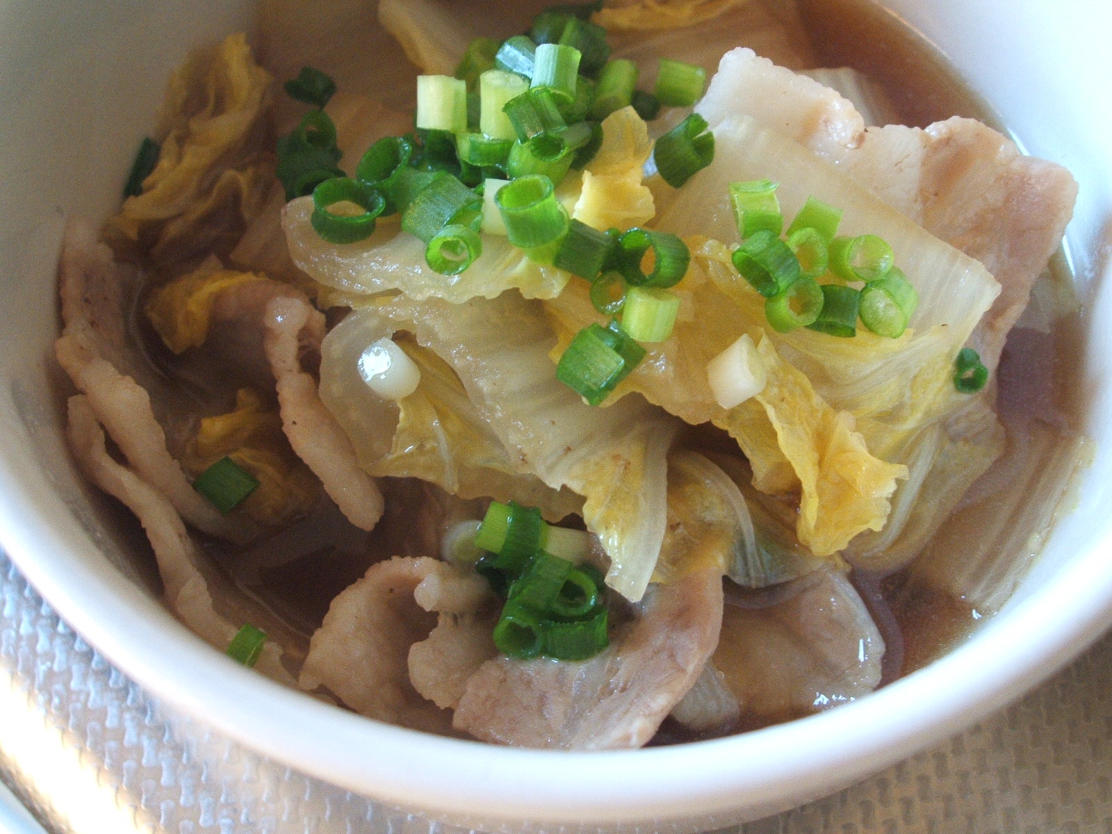 白菜と豚バラ肉のさっと煮