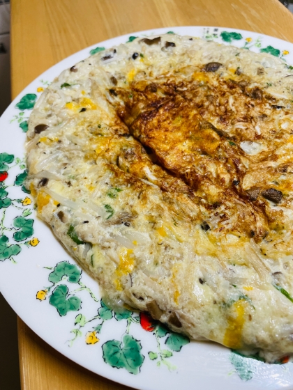 ワンパンで❣️豆腐ともやしのもっちもちチヂミ