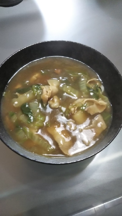 白菜の甘みが美味しい「白菜カレーうどん」