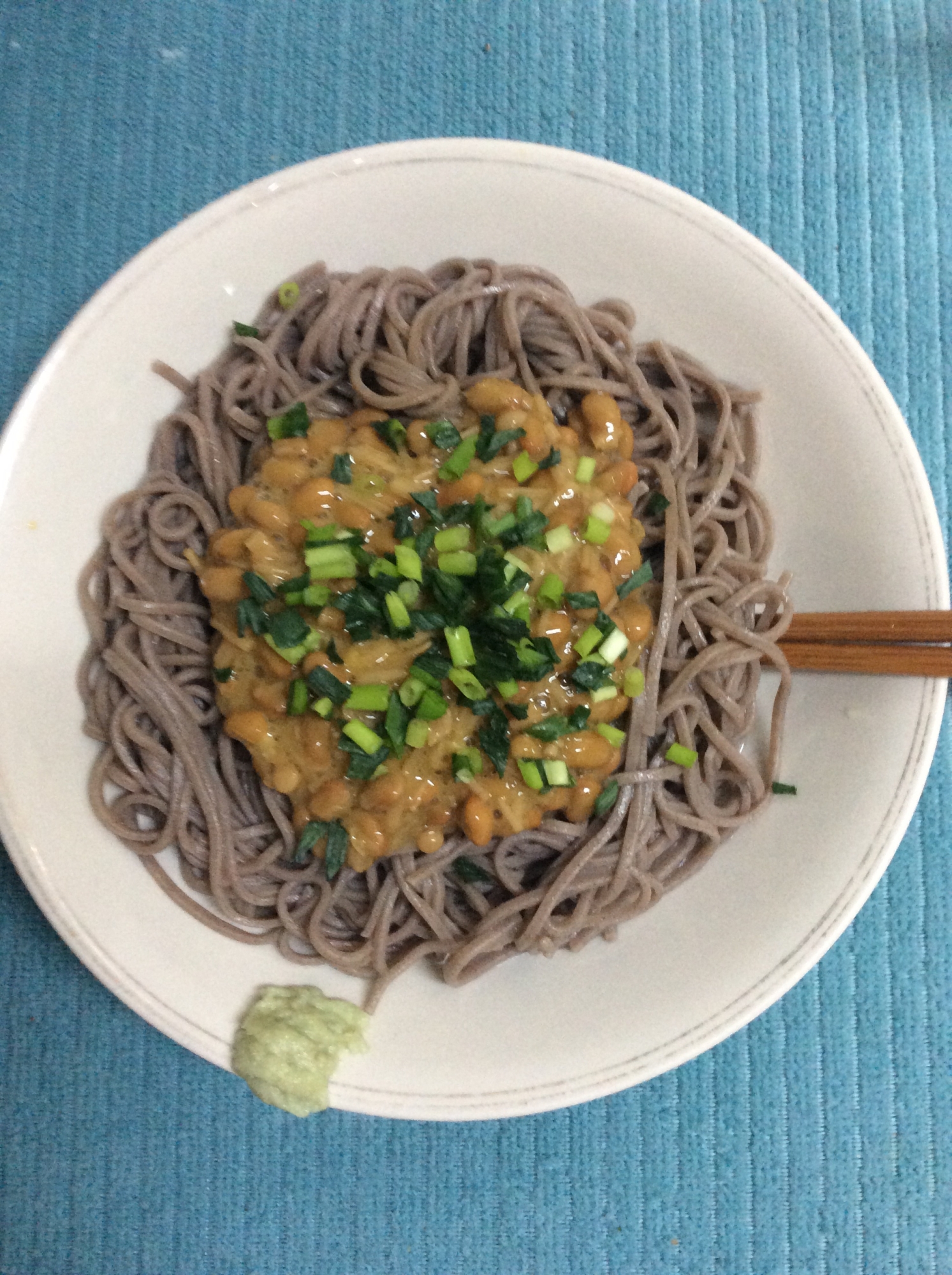 納豆&なめ茸で♪冷やしそば