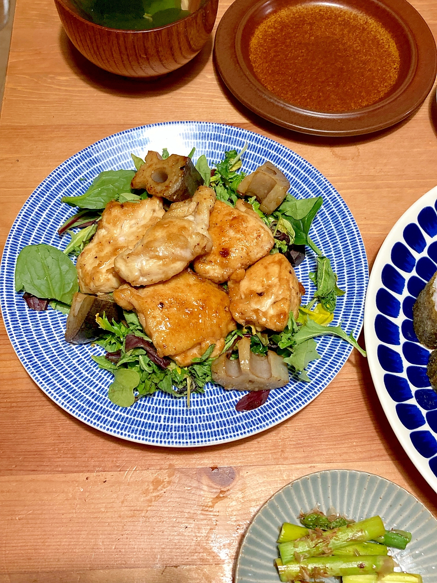 れんこんと鶏肉の照り焼き