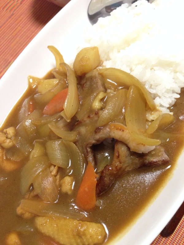 めちゃうま！鶏&牛肉カレーライス♪