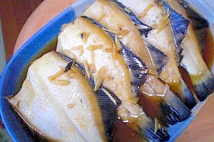 冷凍魚で！　　「黒カレイの生姜煮」　　♪♪