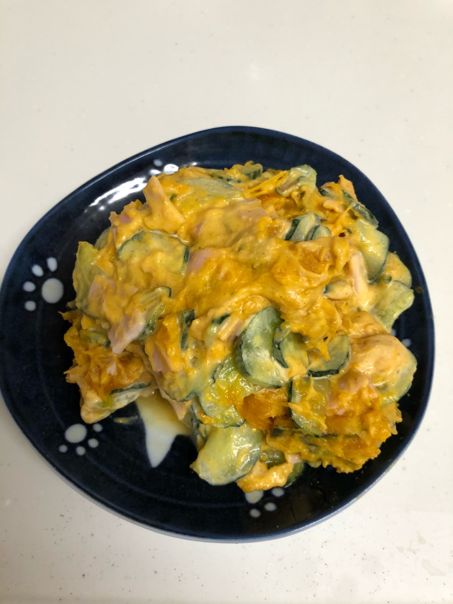 煮物をリメイク!かぼちゃサラダ