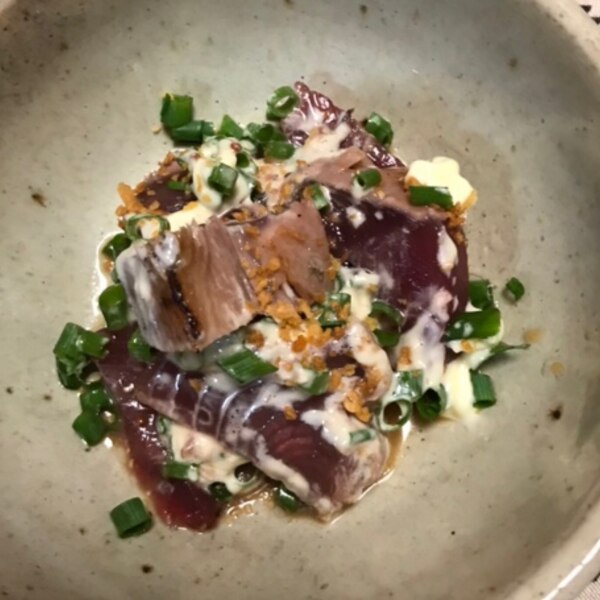 鰹のたたきのガーリックチップマヨネギ和え レシピ 作り方 By ボンド子 楽天レシピ 鰹のたたきのガーリックチップマヨネギ和え レシピ 作り方 By ボンド子 楽天レシピ