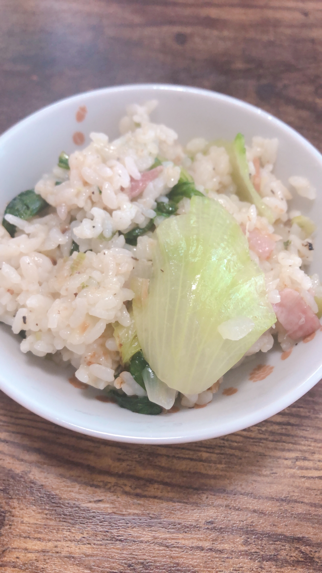 卵なしレタスチャーハン