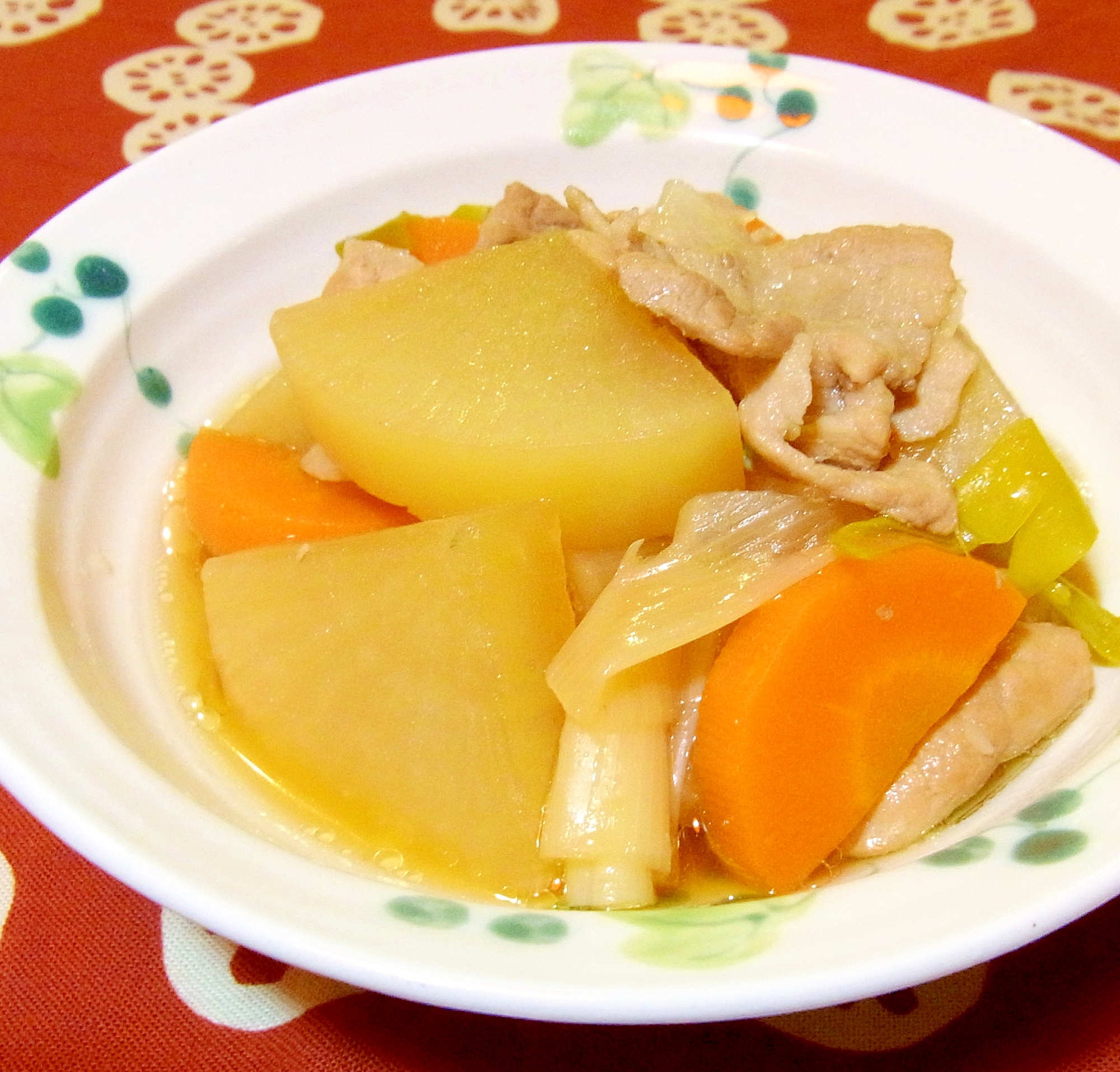 大根と豚肉の煮物